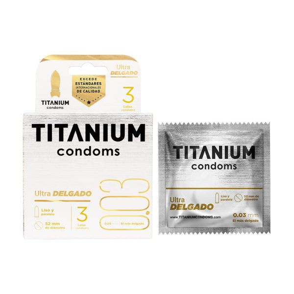 Condones Titanium Ultra Delgado x 3 - Imagen 3