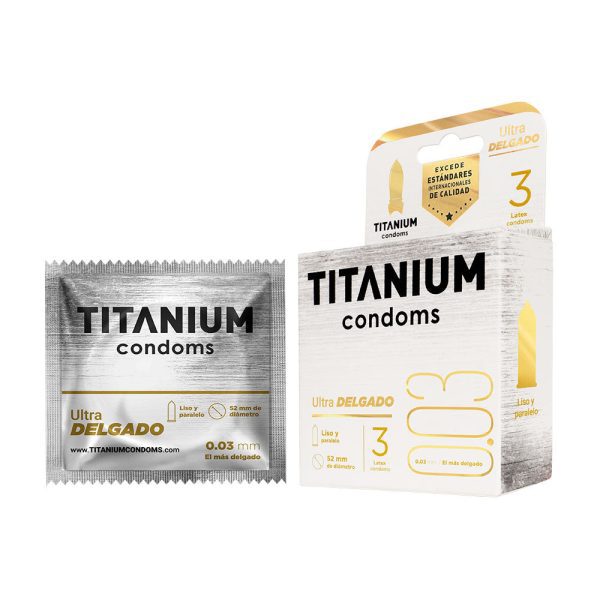 Condones Titanium Ultra Delgado x 3 - Imagen 2
